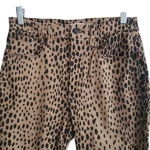 GOOD AMERICAN Good Waist Leopard Skinny Jeans GWP001T Women's Size 12/31 - Picture 4 of 11